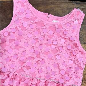 Girls Pink Sequin Sleeveless Dress Size 10/12